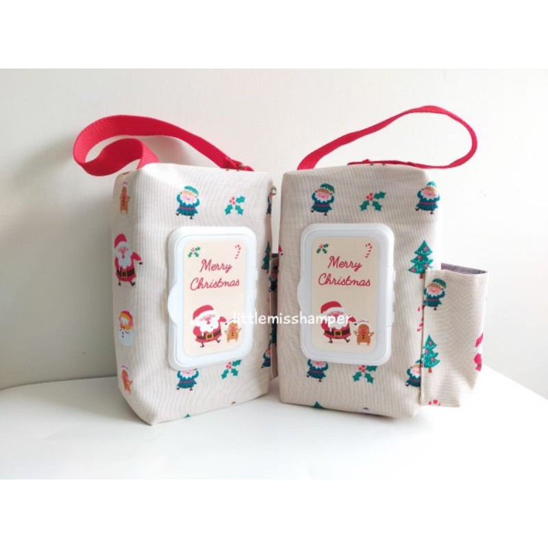 

Custom 3in1 hs kantong samping souvenir ultah baby tissue bag christmas