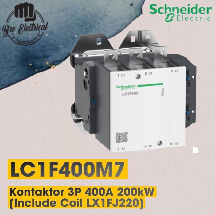 LC1F400M7 Kontaktor 3P 400A LC1F400 220V F400
