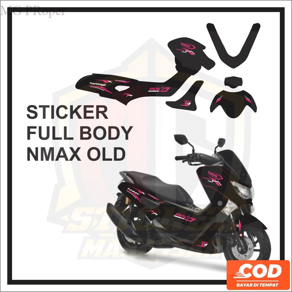 Striping Decal Stiker Motor Nmax OLD       Stikker Variasi Aksesoris Emblem Seteriping Steriping  Mo