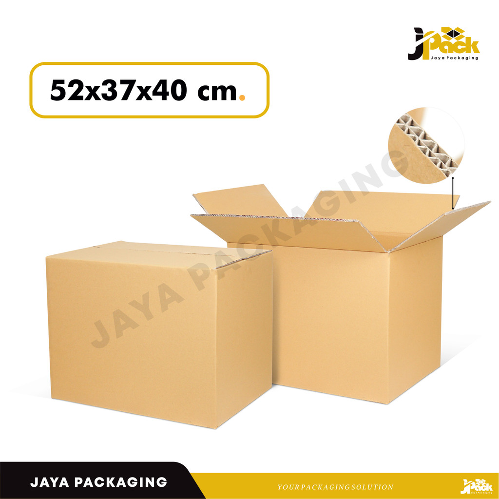 

Box 52x37x40 Doublewall (HBR BESAR) Kardus/Kemasan/Kotak/Packaging/Normal/A1/AMDK/dw/tinggi10/tinggi40