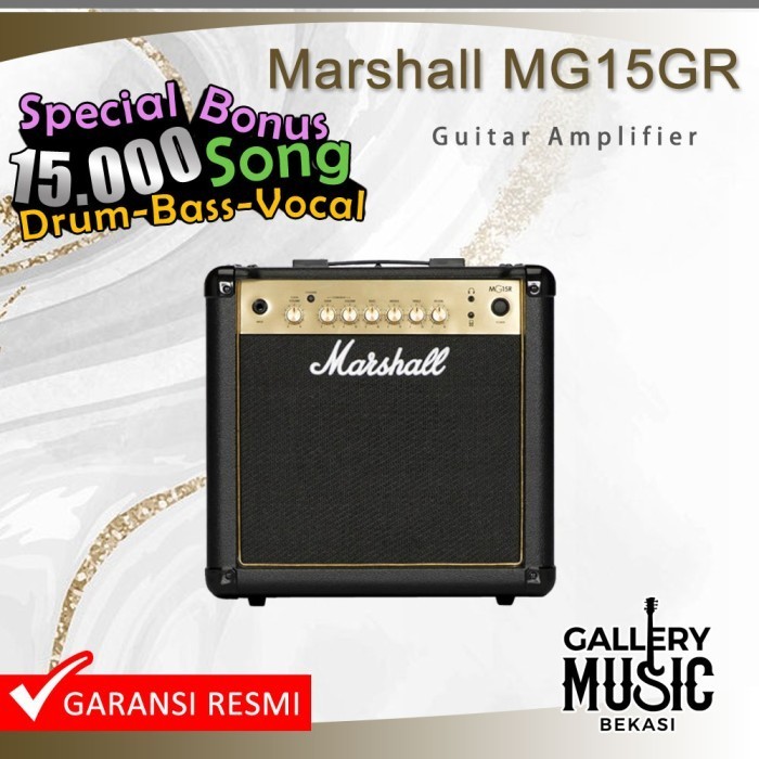 Marshall MG15GR Electric Guitar Amplifier /MG15 GR/MG 15GR/MG 15 GR Ampli Gitar Listrik