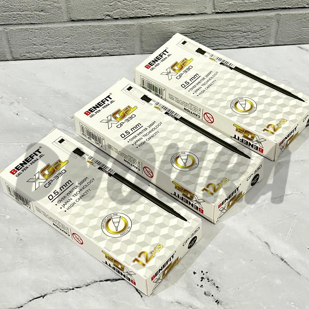 

1LUSIN 12PCS Pena Gel XGel GP-330 Gel Pen BENEFIT 0.5mm