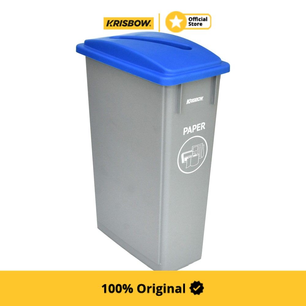 Krisbow Dust Bin Tempat Sampah Kertas 90 ltr - Abu-Abu