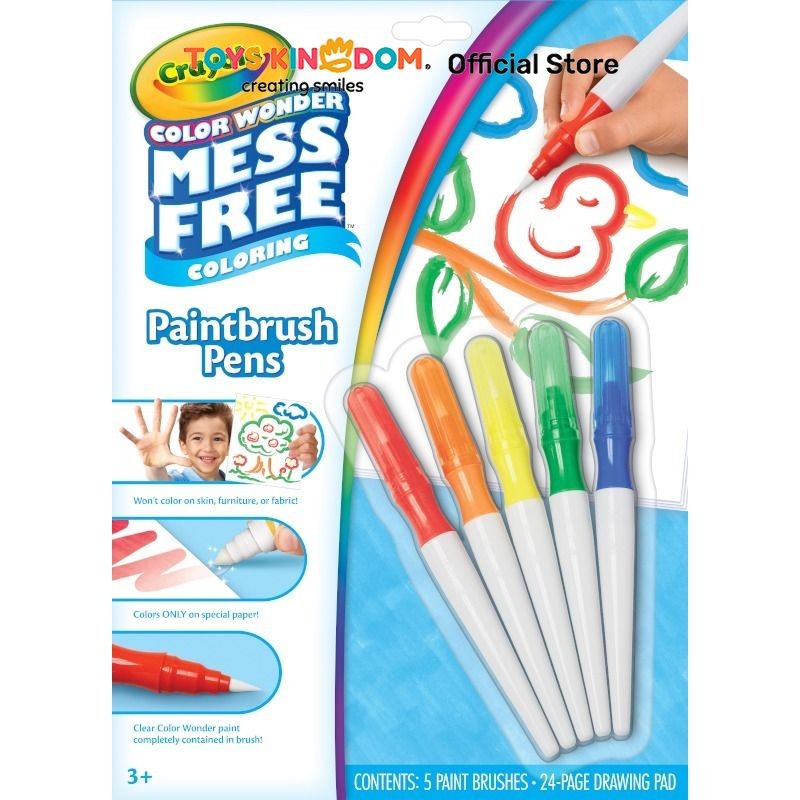 Toys Kingdom Crayola Spidol Mess Free Paint Brushes 12 Pk Alat Tulis Warna Warni Spidol Warna Spidol