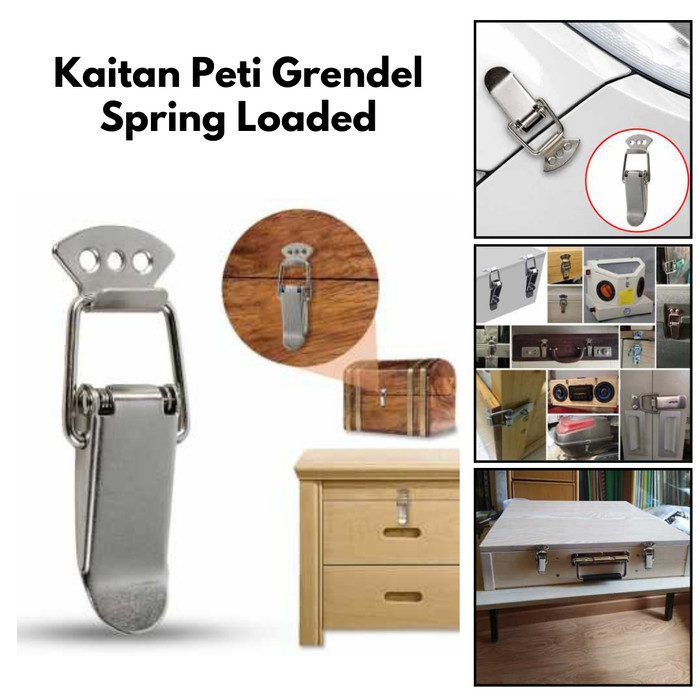 

SPCR Kaitan Peti Gerendel Spring Loaded Toggle Latch Catch Hasp KA4MKY