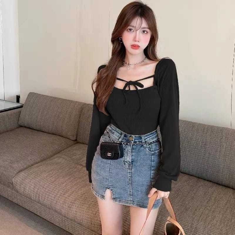 ANB - ZER OUTER CROP WANITA SELA / Cardi Elsa / PAKAIAN CARDIGAN WANITA CASUAL / OUTER CROP TALI DEP