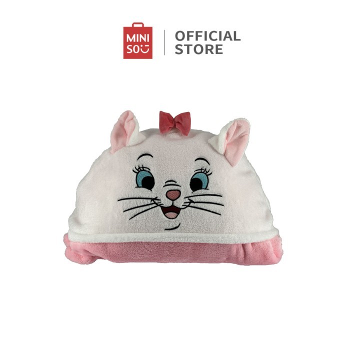 ✔Virtual.C✔ - TERMURAH Miniso x Disney Winnie The Pooh Cat Selimut Berkerudung Hooded Blanket Kain L
