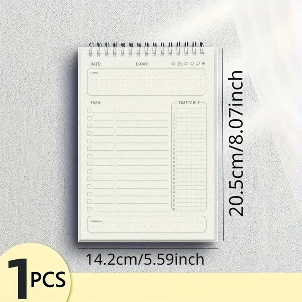 

Waterproof Cover Daily Schedule Memo Pad To Do List Time Notes Schedule Planner Thick Notebook Office School Supplies Stationery