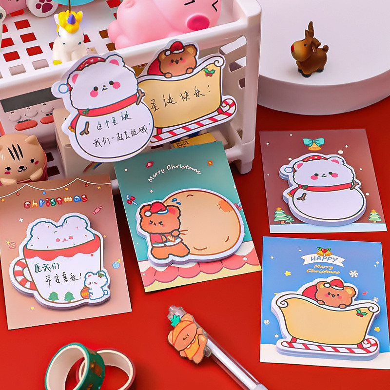 

30 sheets Merry Christmas Snowman Cute Memo Pad Stickers Decal Sticky Notes Scrapbooking Diy Kawaii Notepad Diary