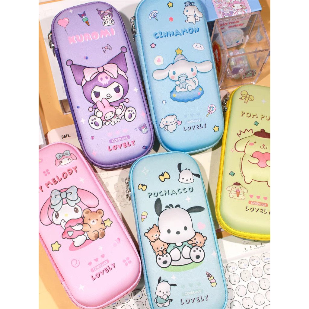 

Anime Kuromi Cinnamoroll Pen Holder 3D EVA Large Capacity Pencil Case Cute for Girls Boy Kids School Stationery Pencil Box Gift