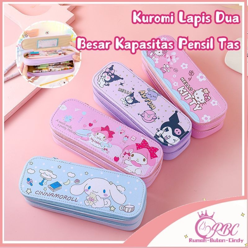 

【Penjual Lokal】Tempat Pensil Penyimpanan Besar/Kotak Pensil Besar Double Zipper Penyimpanan Alat Tulis Sederhana Berkapasitas Besar Tas Pensil Siswa Berpenampilan Tinggi