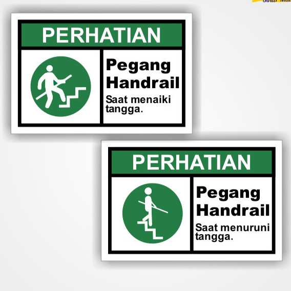 

STIKER PETUNJUK KESELAMATAN NAIK DAN TURUN TANGGA multi Sticker
