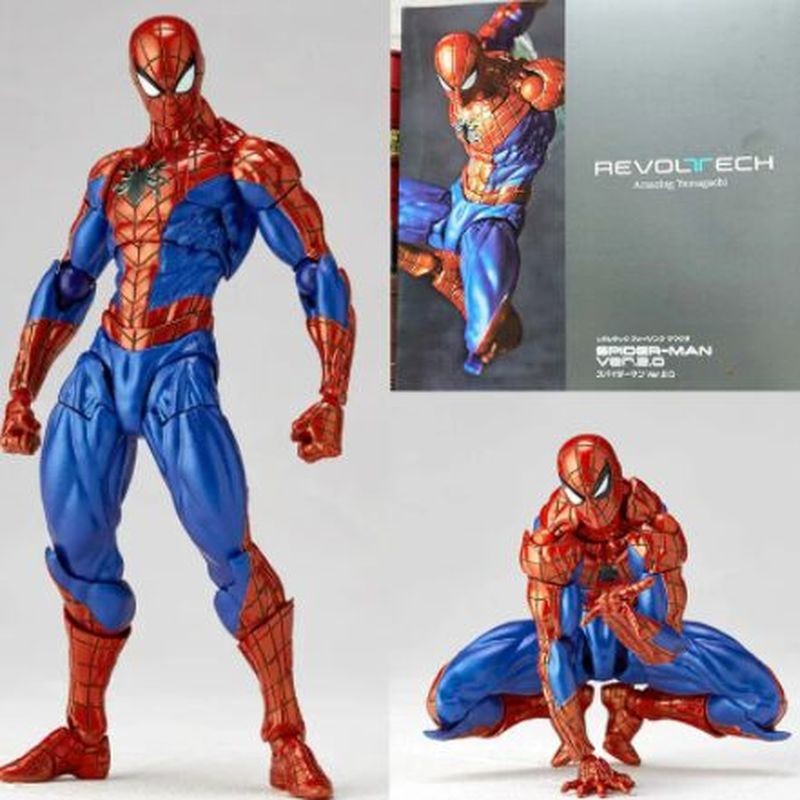 Super Hero Spiderman Action Figures Ver.2.0 Revoltech Miles Morales Gwen Pete Parker Spider-man Coll