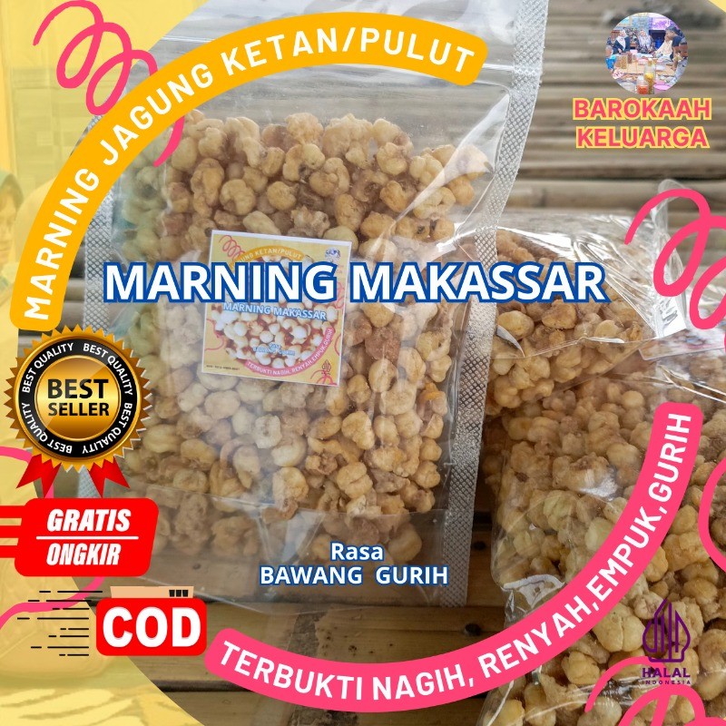 

MarnIng makassar Super duper Premium Cocok buat camilan di perjalanan dan pantas buat Hidangan Tamu khas makassar 100 gr original harga PALING SPESIAL dan aseli dari jagung ketan