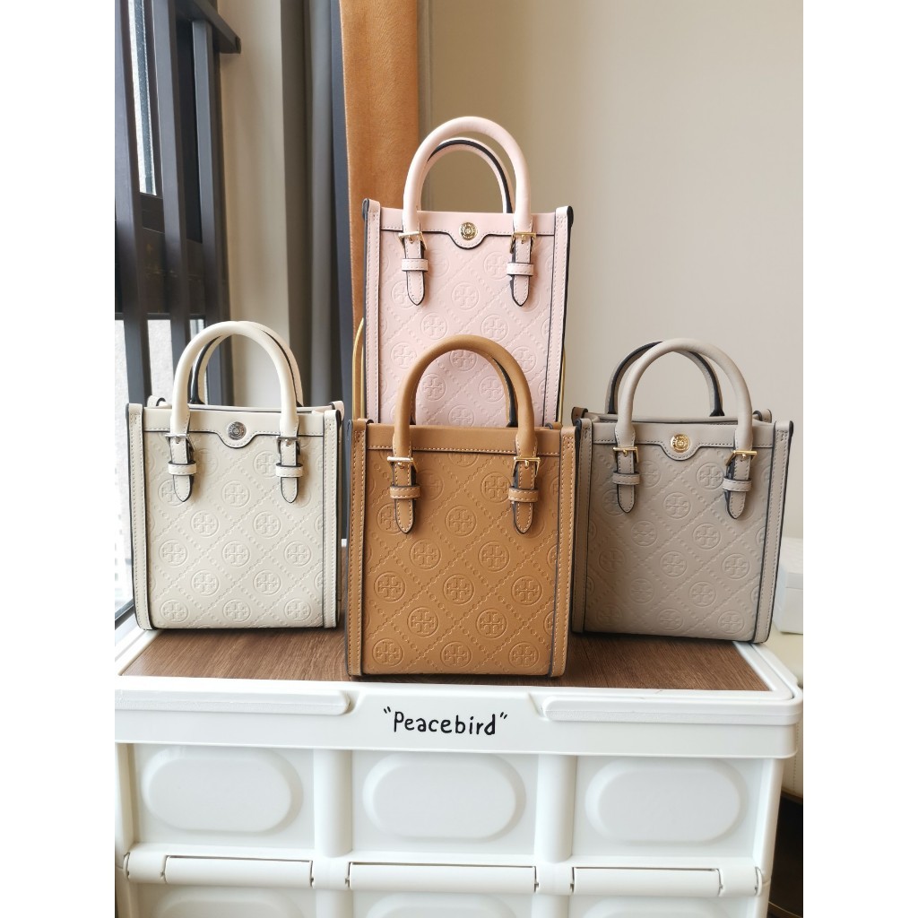 New Counter ORI TB 1621 TORY BURC T MONOGRAM Mini Leather Tote Bag Crossbody Bag Tote Bag