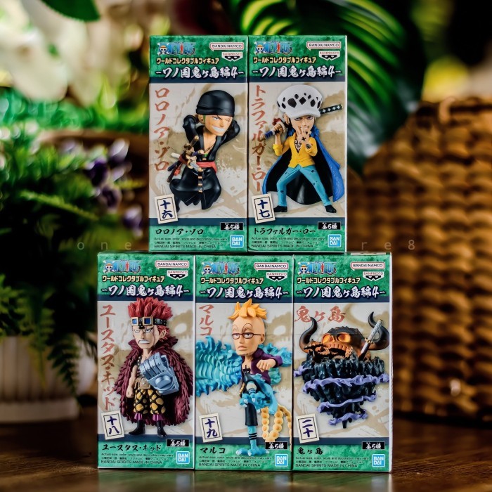 WCF ONE PIECE WANOKUNI ONIGASHIMA VOL 4 ZORO LAW KID MARCO PULAU ONIGASHIMA SET OF 5