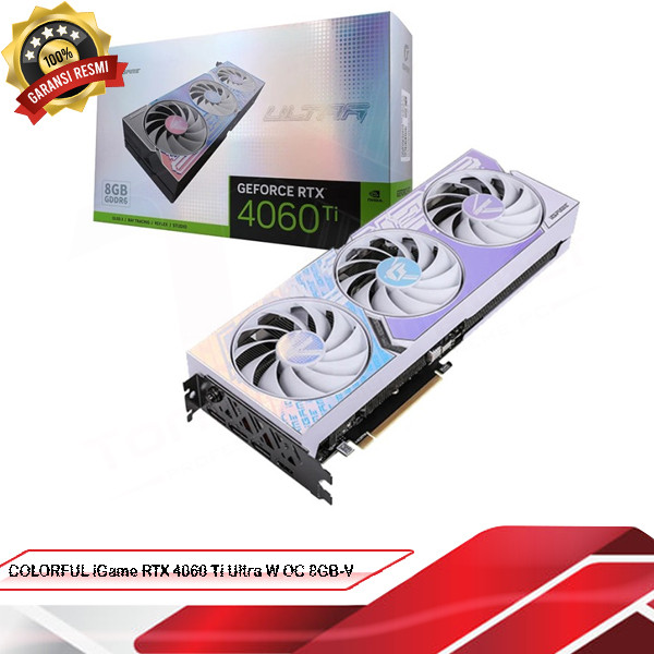 COLORFUL iGame RTX 4060 Ti Ultra W OC 8GB-V | VGA Gaming RTX 4060Ti