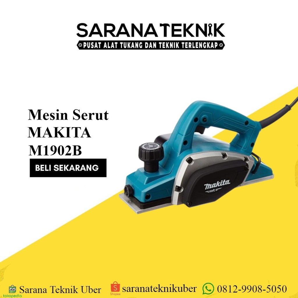 Makita MT Mesin Serut Ketam Kayu M1902B 450Watt Planner Pasah M 1902 B / Mesin Palner Makit M1902b /