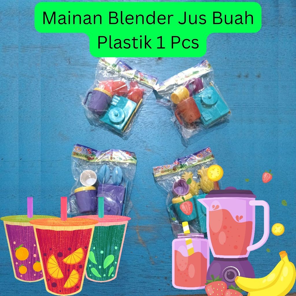 MAINAN JUS BLENDER BUAH PLASTIK KECIL 1 PCS