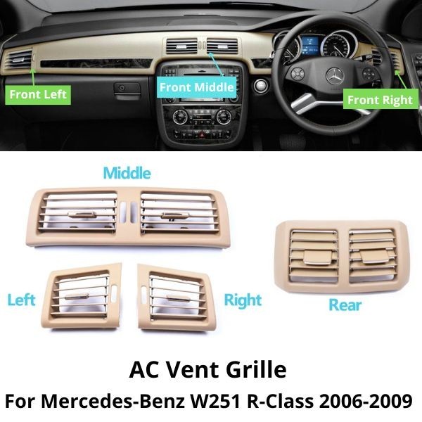 AC Grille Mercedes W251 Kisi Grill Vent Frame Cover R300 R350 2006-2009