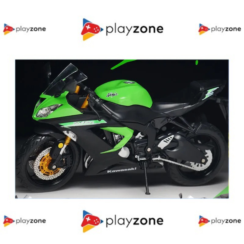 KAWASAKI NINJA ZX-6R / NINJA 636 DIECAST MOTOR SKALA 1:12 Premium Dengan Detail Sempurna Mainan Hadi