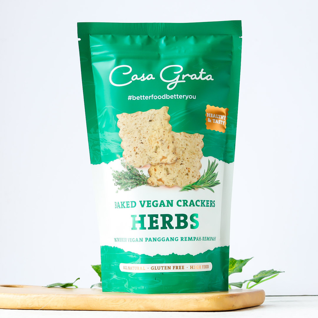 

70G HERBS CRACKERS Gluten Free Vegan Crackers H70 - CASA GRATA