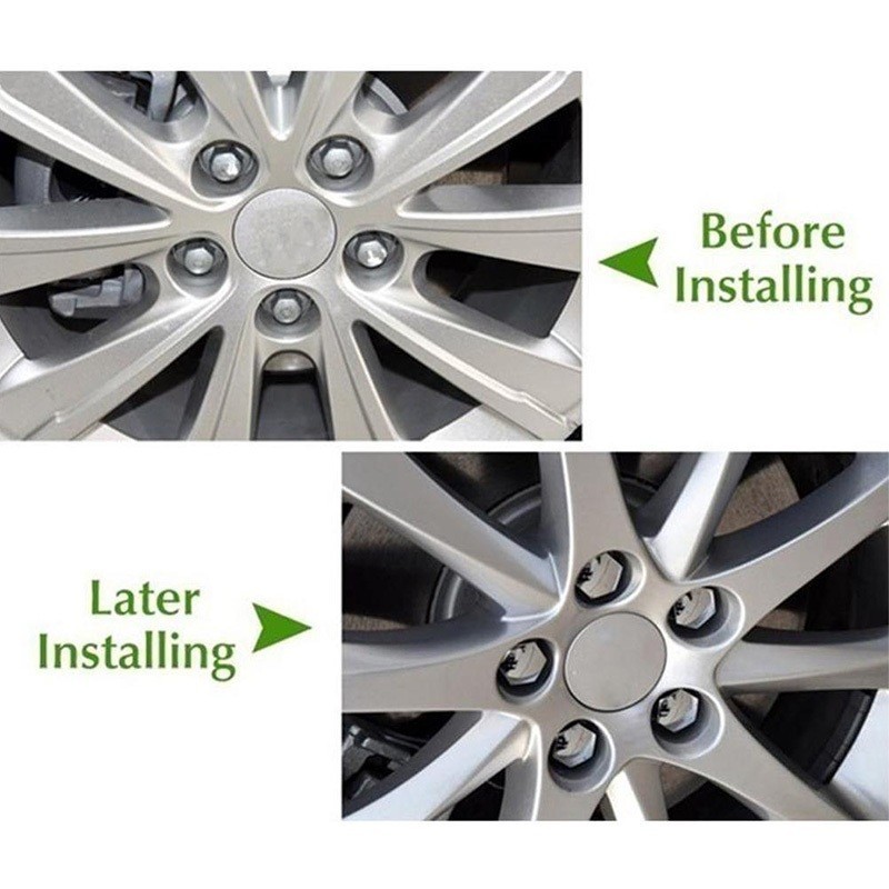 Bintang.Craft Kondom Baut Mobil 1 Set Isi 20 19/21Mm Velg Mobil Tutup Baut Cover Lugnut Nilon