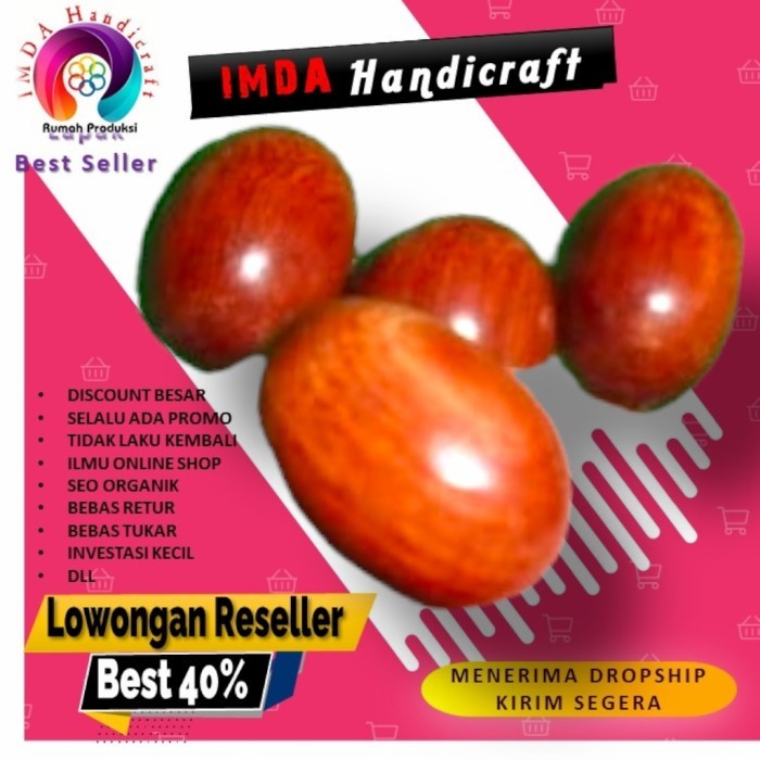 IMDAHANDICRAFT Mata Cincin KAYU GALIH NAGASARI Ukuran Sedang paket harga grosir