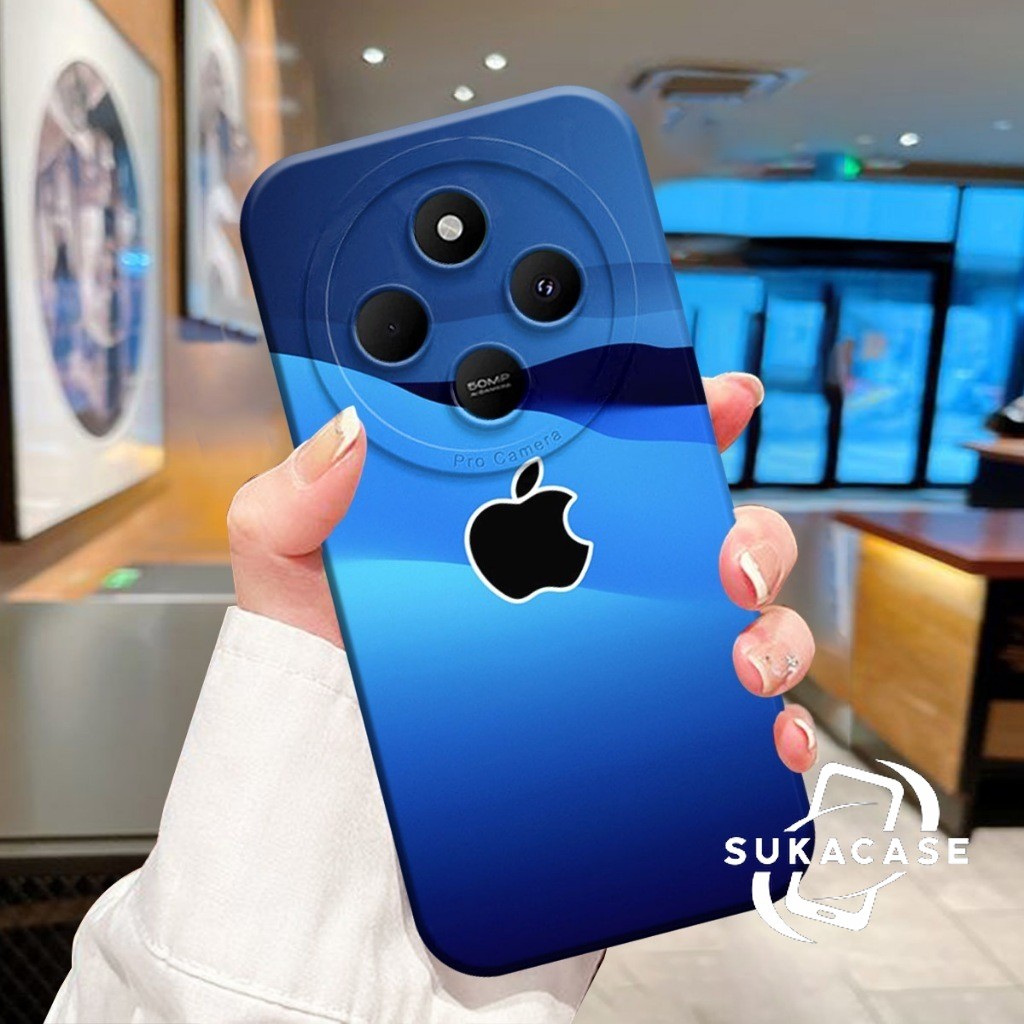 SOFTCASE REDMI 14c 4G 2024 13c 12c A3 9c 9a 10c 10a Poco c40 c65 TERBARU Motif Logo Apel Aesthetic K
