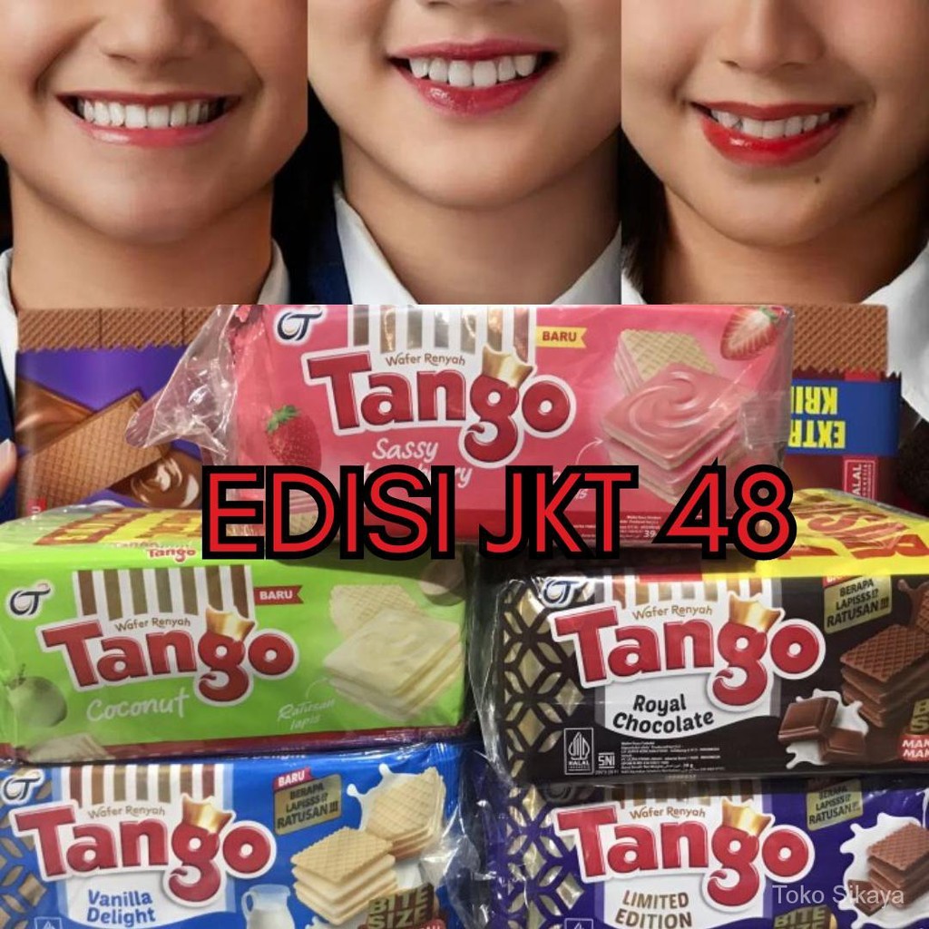 

Wafer tango x jkt48 35g 11pcs (10 bonus 1) limited of happiness