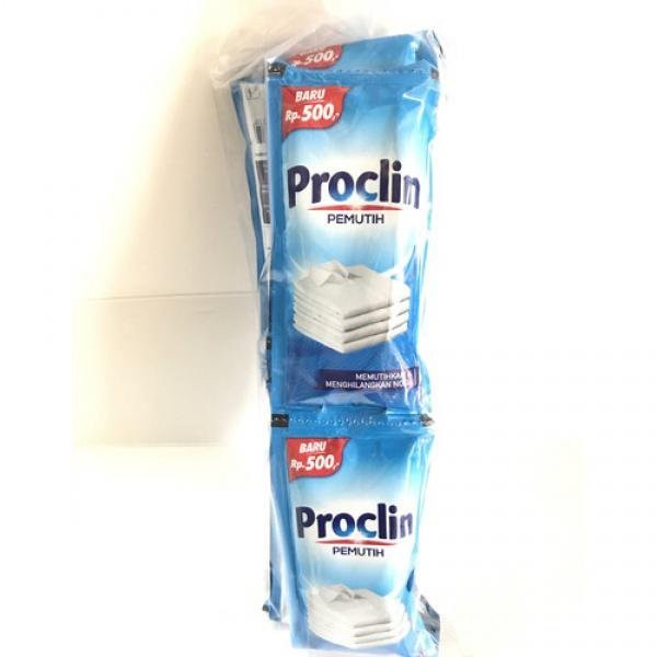 

12pcs Proclin Pemutih cair sachet 40ml / Pemutih Pakaian Sachet / pemutih sachet Murah / Pemutih Baju Serbaguna