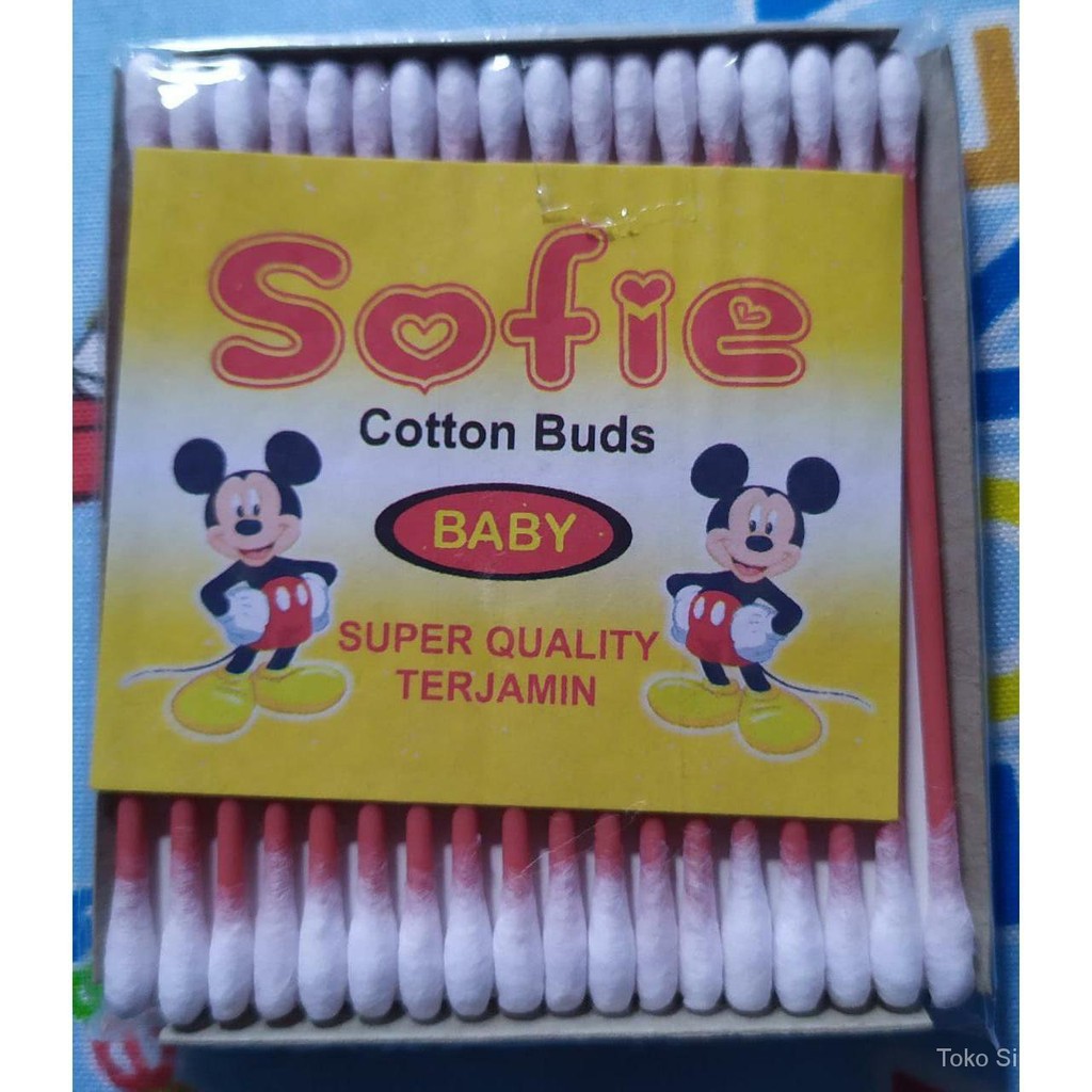 

1pak 12 pcs korek kuping Baby Cotton Buds Bayi / Pembersih Telinga Bayi Aman
