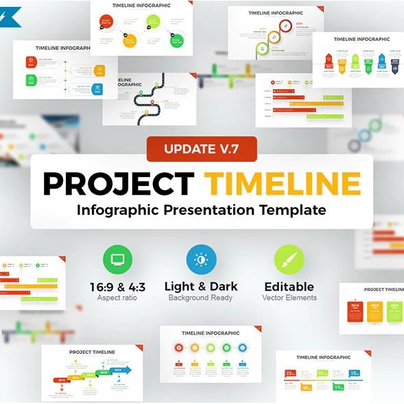 

NS Project Timeline PowerPoint Template V7