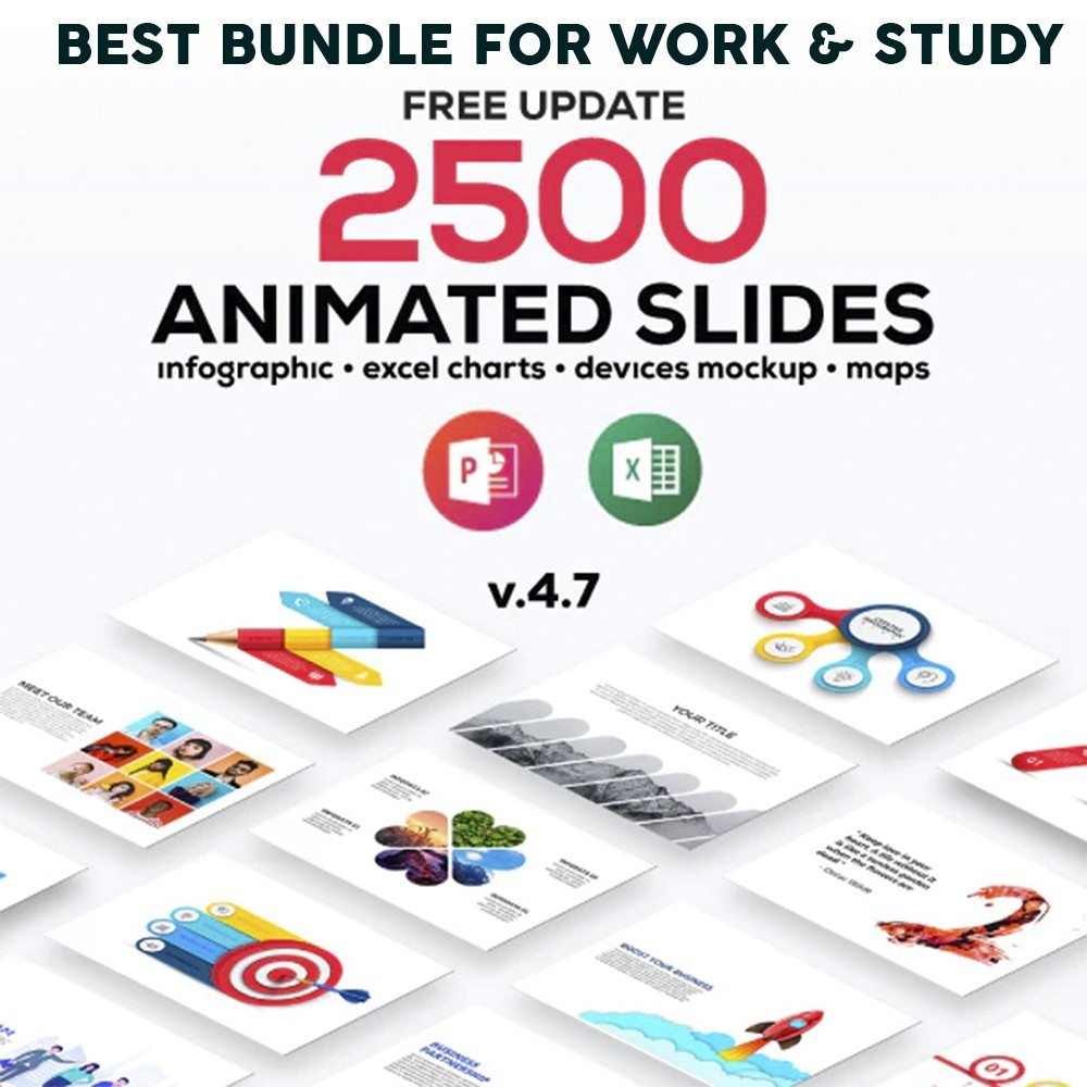 

NS 2500 Multipurpose Infographics PowerPoint Templates | Excel Supported