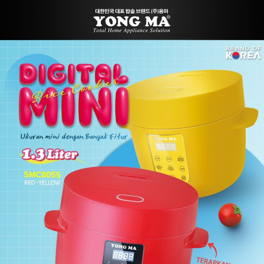 Magic Com YONG MA SMC-8055 1.3L 400w / YONGMA SMC8055 Rice Cooker Digital 1.3 Liter 400 Watt