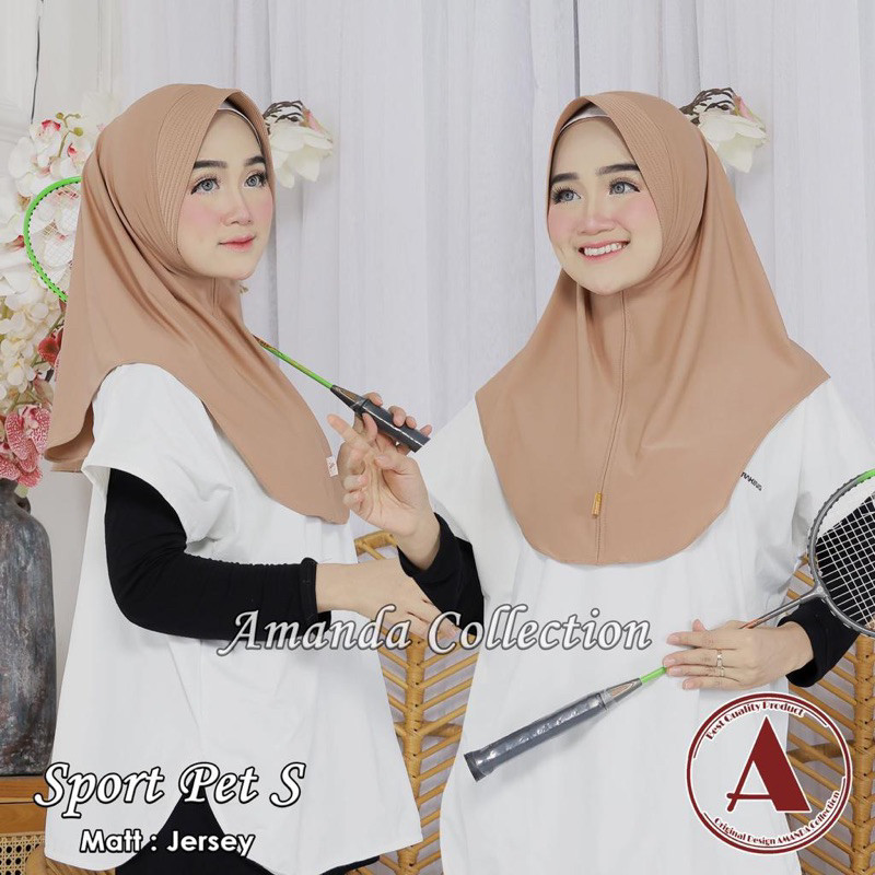 CENTRALASIASHOP Jilbab Sport S Jersy Premium Model Oval | Jilbab Instant