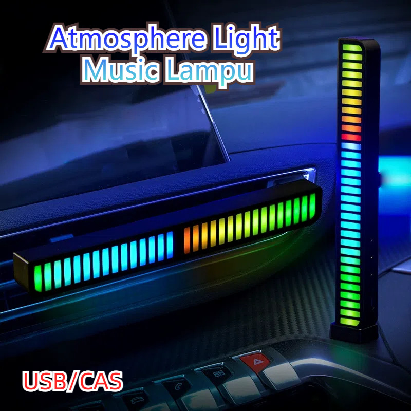 RGB Rhythm Light USB Audio Spectrum Indicator Bar Lampu LED RGB Bar Strip Spectrum Audio Indicator