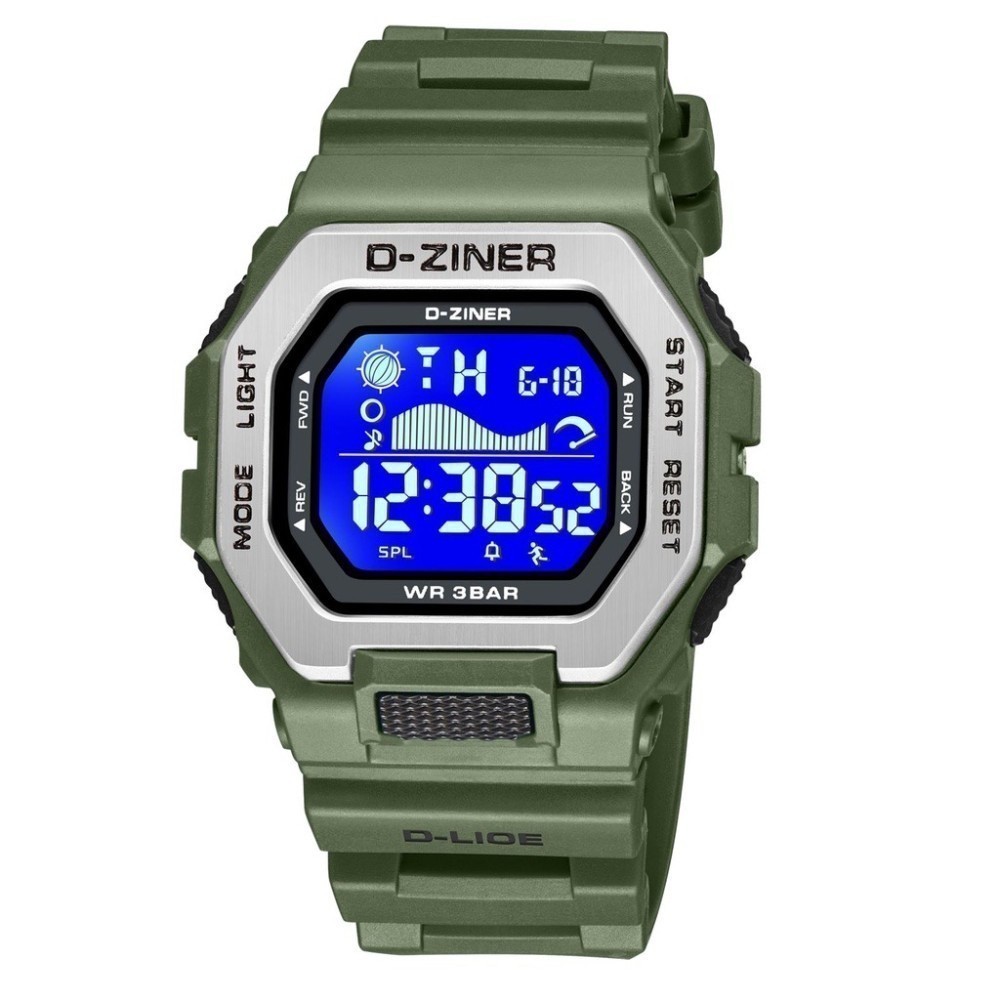 Original 100% Jam Tangan Pria Dan Wanita Dziner 8318 Digital Rubber Water Resistant 3 Atm Promo