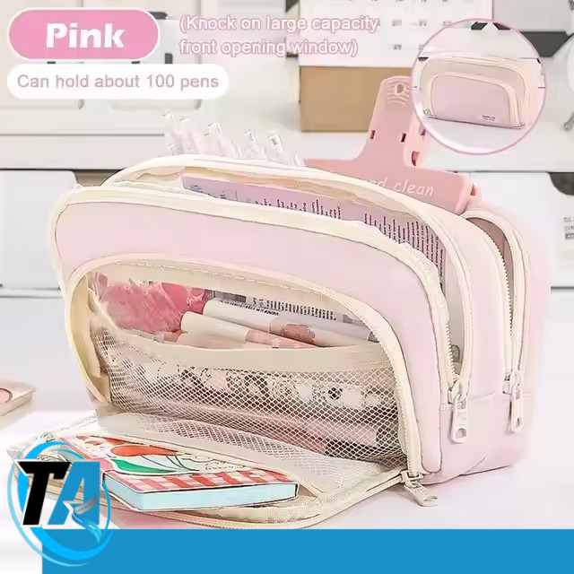 

ZHIBIGE Tempat Pensil Multi Layer Pencil Case Compact Pouch Stationary - MG-1354