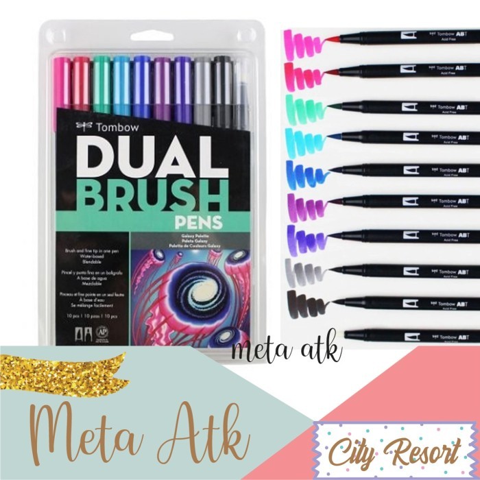 

best -Dual Brush Pen Tombow Galaxy Pallete isi 10pc