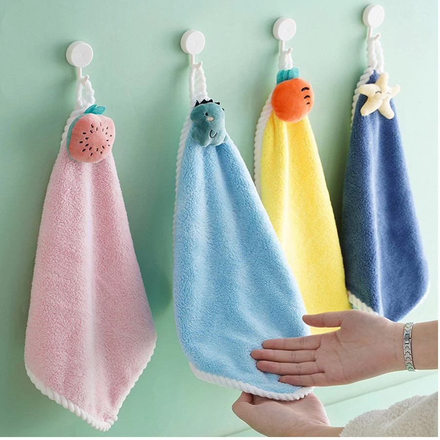Lap Tangan Gantung Karakter 3D Lucu Kain Lap Dapur / Lap Handuk Tangan Gantung Hand Towel Serbaguna