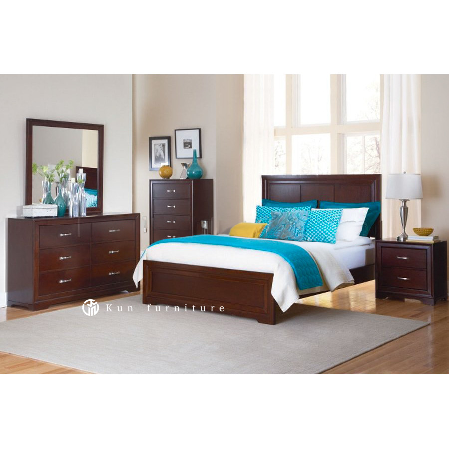 kamar set jati, set kamar minimalis modern jati, tempat tidur jati | Kun furniture