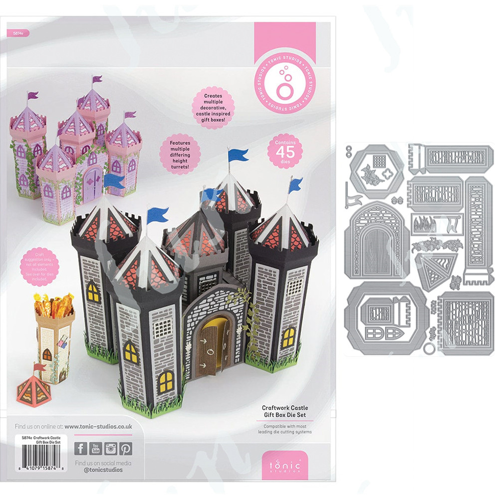 

Craftwork Castle Gift Box Metal Cutting Dies DIY Scrapbooking Photo Album Decorative Embossing Paper Card Crafts Die Template
