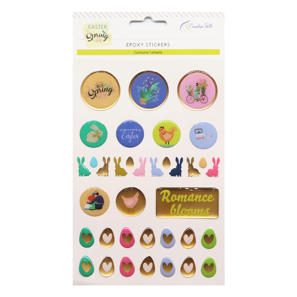 

Creative Path Epoxy Resin Stickers Self Adhesive DIY Crafts Easter Spring Embellishments For Scrapbooking Cardmaking Decorations