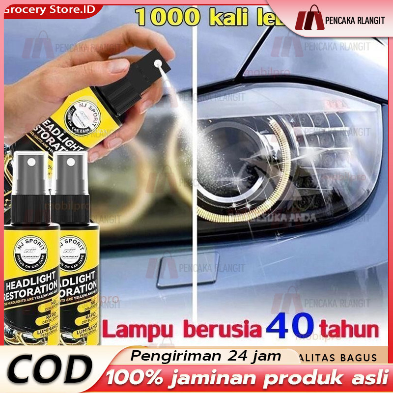 Headlight Restored / Pengkilap Mika Lampu / Headlamp Polish/Pembersih Kaca Lampu Mobil Kusam / Headl