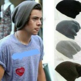Topi Kupluk Polos Rajut / Woll Pria/wanita Abu Muda