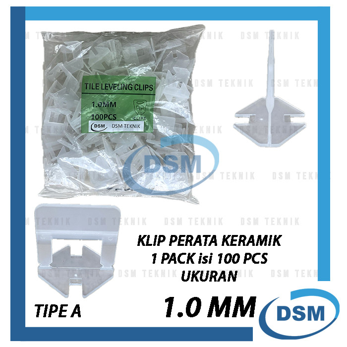 TILE LEVELING CLIP 1 MM KLIP PERATA KERAMIK 1MM NAT SPACER GRANIT MARMER LANTAI