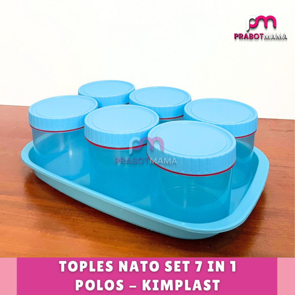 Toples Nato Set 7 In 1 Nampan Polos - Prabotmama / Toples Cemilan Lebaran Ramadhan / Tempak Penyimpa
