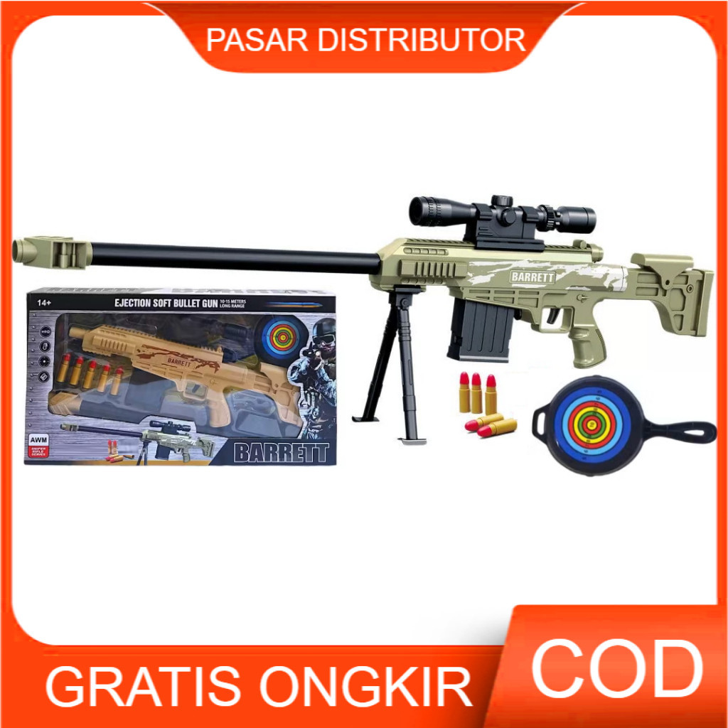 ARDHIANTOSHOP Mainan Anak 2026 A W M SNIPER BARRETT Mainan Tembakan Seru Panci Outdoor Anak