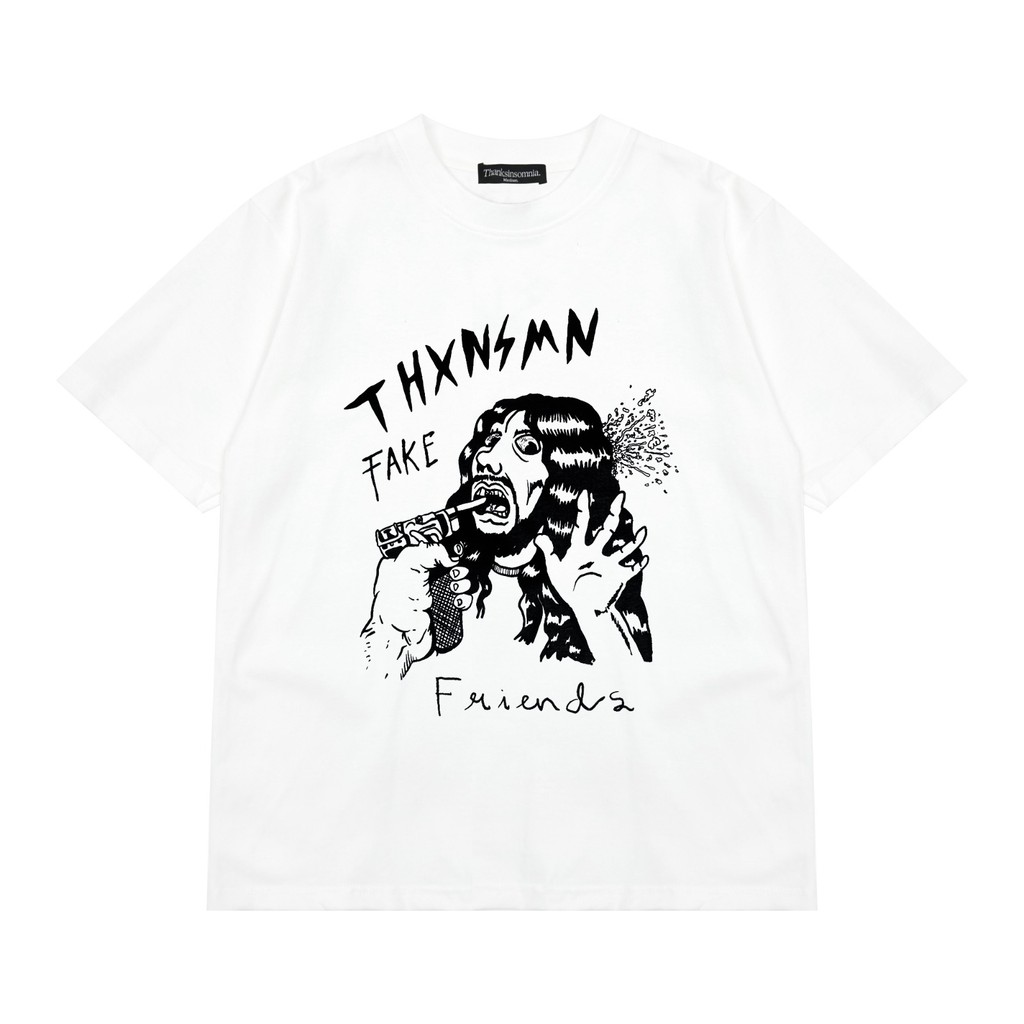 Boxy Fit T Shirt Original Kaos Fiora White Thanksinsomnia